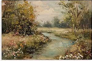 Stupell Industries Spring Stream Landscape Canvas Wall Art Design by LSR Design Studio, 45 x 30