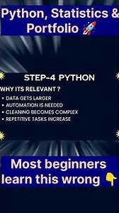 What to Learn in Python, Statistics & Portfolio Building 🚀
