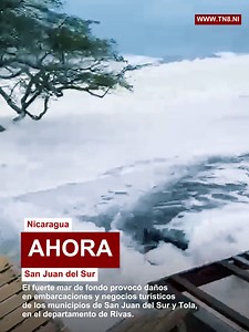 El fuerte oleaje y las intensas corrientes provocaron daños en embarcaciones y negocios turísticos de San Juan del Sur y Tola, arrastrando varias lanchas hacia la costa. Las autoridades mantienen suspendidos los zarpes hasta el 13 de junio mientras evalúan los daños y refuerzan las medidas de prevención en las comunidades costeras ante este fenómeno #Clima #mar #Rivas #sanjuandelsur #Alerta