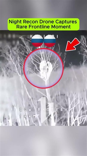 Night Recon Drone Captures Rare Frontline Moment #shorts