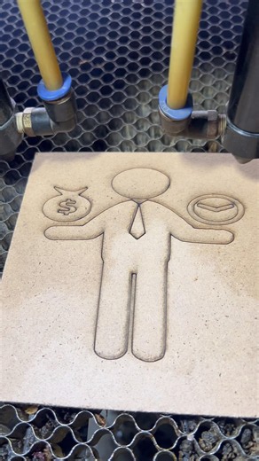 Watch This Custom Artwork Take Shape with Every Laser Cut and Engraved Detail 🎨 #gohenry #laser