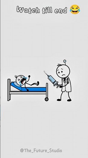 Baby and injection 😂💉 | #animation #funny