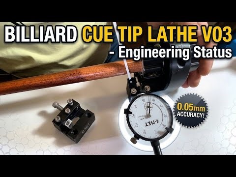 Billiard Cue Tip Lathe V03 - Engineering status
