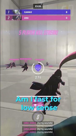 Am I Fast With Low Sens 2.34 Sens 1600 Dpi #genji #overwatch #overwatch2