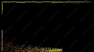 Stars move along the outline of the frame - Animation and black background