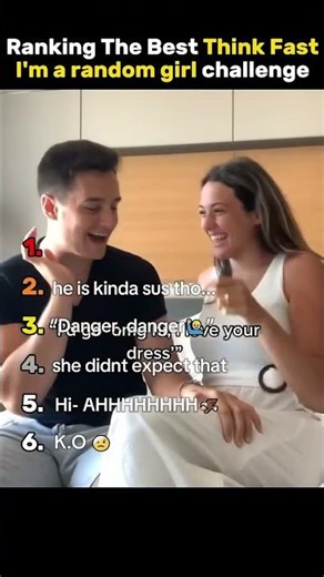Think Fast! Only the Quickest Survive 😎 #RandomGirlChallenge #funny #ranking #moments #viral