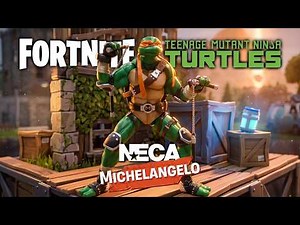 NECA Fortnite x TMNT Michelangelo Action Figure Unboxing & Review