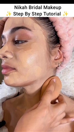 MUA- lushsalonofficial | Nikah bridal makeup step by step tutorial #shorts #makeup #softglam #bridal