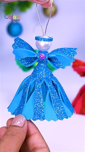 959K views · 11K reactions |  Christmas Angel Decorations  Beautiful DIY Holiday Craft Idea #DIY #shorts #xmas #craft #decorations #christmas #christmasdecor #crafts #ornaments #angels | Colors Paper | Facebook