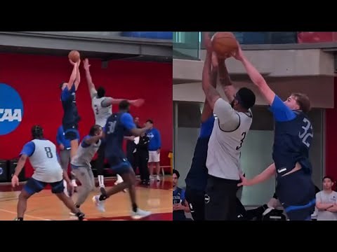 Cooper Flagg shows INSANE skills at Mavs practice vs Anthony Davis 🤯