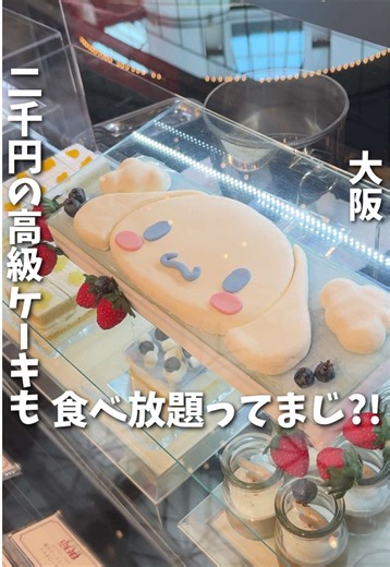🍈💙遂に関西初開催💙🍈 ホテルニューオータニ大阪で シナモロールコラボのスーパースイーツビュッフェがスタート🥹✨ 可愛いだけじゃない… さすがニューオータニ様👏 なんと通常1ピース約2,000円の スーパーメロンショートケーキまで食べ放題😳🍈 シナモンをイメージした限定スイーツはもちろん、 ローストビーフやサンドイッチなど しょっぱいメニューも充実しているから 最後まで飽きずに楽しめるよ🤍 さらにコラボドリンクを注文すると オリジナルコースターももらえちゃう🥹💙 シナモン好きさんも、 ホテルスイーツ好きさんも大満足間違いなし✨ ▶︎オーダー Cinnamoroll Summer Sky Trip 平日11:30～16:30（最終入店15:00） 土・日・祝日11:30～18:30（最終入店17:00） 【各90分制】 大人 平日¥6,500土・日・祝¥7,000 小学生全日¥4,000 幼児（4歳以上）全日¥3,000 レインボースカイフロート¥1,500 ランダムコースター付 📍ホテルニューオータニ大阪 「シナモロール × スーパースイーツビュッフェ」 🗓️