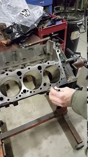 Small block Chevy lower dipstick install