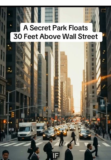 A Secret Park Floats 30 Feet Above Wall Street New York City NYC history NYC culture NYC stories NYC neighborhoods NYC facts NYC identity NYC controversy #NYC #NewYorkCity #NYCHistory #NYCStories #Manhattanhistory