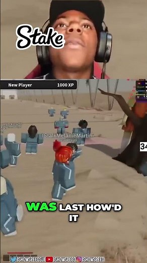 "I WAS FIRST Y'ALL!" 🤣 Speed wins Red Light Green Light in Roblox and starts Rage baiting 😂🏆#foryou