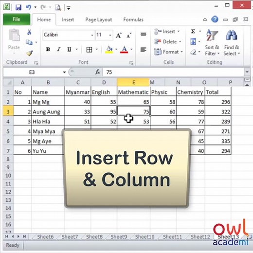 #microsoft #studytips #myanmar #excel #computer #table #fyp #cell #owlacademi #owl_academi #row #column