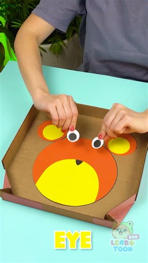 🤩 DIY Cardboard Game! 📦 So Fun for Little Kids! 🐻 #DIY #Kids #Shorts