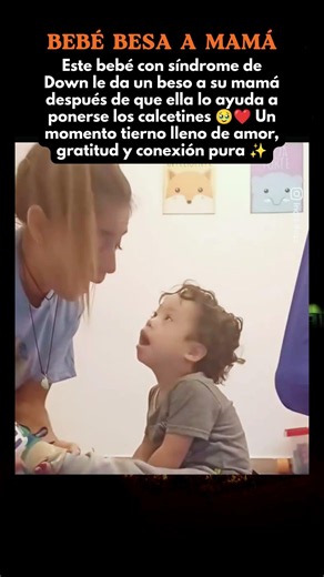 ❤️ Bebé Besa a Mamá #DownSyndrome #BabyLove #MomAndBaby #Heartwarming #CuteBaby #FamilyBond
