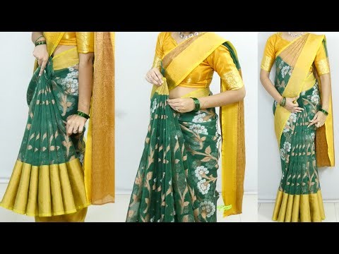 How to wear saree in different style looks pretty | Easy saree draping with perfect pleats tricks