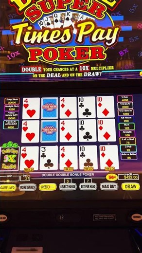 Full House at 5x on Double Double! Let's make some money. #poker #videopoker #casino #vegas