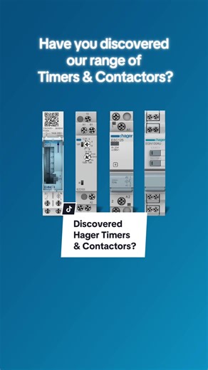 Have you discovered our comprehensive range of Timers & Contactors? From simple controls to complex programming needs 👌 Speak to your local Hager rep or electrical wholesaler for more info. #hager #contractor #electrical #electrician #sparky #product #efficient #sustainability