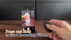 Wireless Camera Remote Shutter for iPhone and Android Smartphones 2 Pack, Bluetooth 5.2 Phone Remote Control Selfie Button for Photos and Videos, Battery Powered, Wrist Strap Included, Red & White
