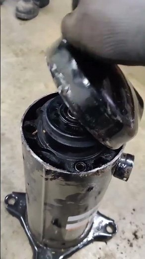 cutting open a scroll compressor what's inside ( part 1 ) | HVAC Work