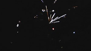 Fireworks leaving sparkles in the sky - Free Stock Video
