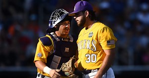 Jay Johnson praises 'All LSU' star Alex Milazzo after injury in deciding CWS Finals game