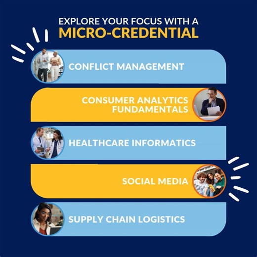 Enrich your learning journey with career-building education! Whether you’re a recent graduate, a seasoned professional, or somewhere in between, UIU is here to support your career development with the new Micro-Credential program. Available 100% online, micro-credentials are short, flexible programs designed to elevate your resume with verified skills and competencies. Check out the 🖐 Micro-Credential offerings at Upper Iowa: uiu.edu/academics/micro-credentials | Upper Iowa University