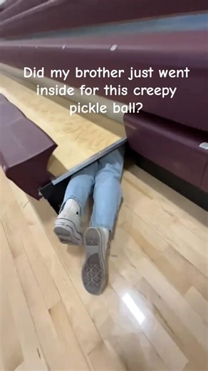 did my brother just went inside for this creepy pickle ball??