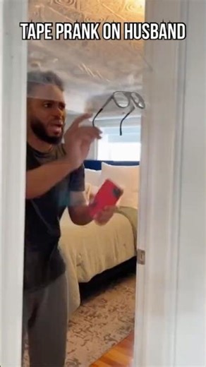 Invisible Tape Door Prank 😂 #shorts #comedy #invisibleprank