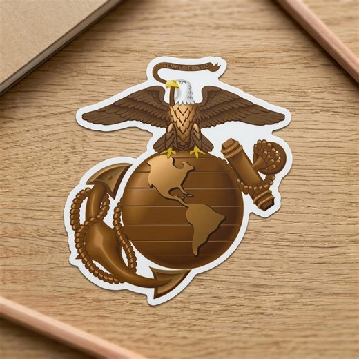 USMC Eagle Globe Anchor Logo Sticker Marine Corps Emblem Vinyl Decal Waterproof Patriotic Military Car Laptop Sticker - Etsy