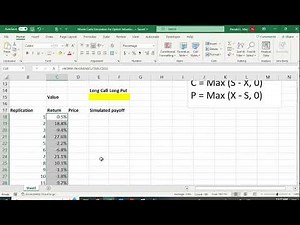 Monte Carlo Simulation Option Values in Excel