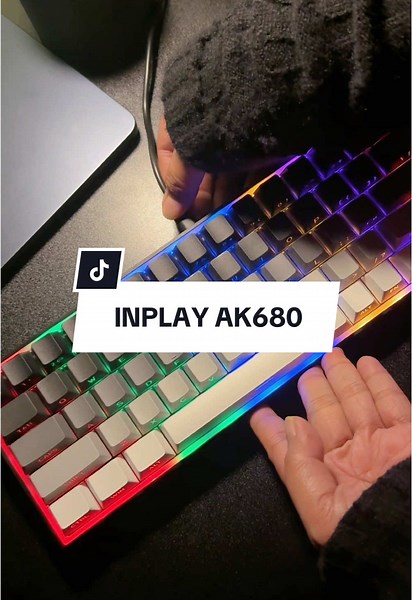 INPLAY AK680 Mechanical Keyboard with Vibrant Lighting