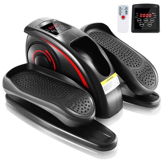 RICAN Under Desk Elliptical Machine, Electric Seated Pedal Exerciser, Mini Ellipse Leg Exerciser with Display Monitor, Remote Control, Elliptical Machine for The Old and Young Leg Ercise