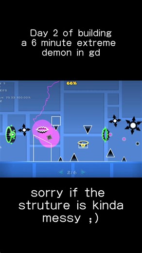building a 6 minute extreme demon in gd day 2. #geometrydash #gd #gdlayout