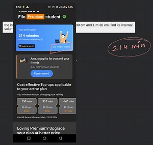the internal dimensions of a box are 1 m 50 cm,90 cm and 1 m 30... | Filo