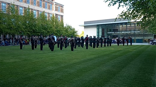 3.7K views · 133 reactions | Clip 3 of The Band, Bugles, Pipes and Drums of The Royal Irish Regiment Beating Retreat at Civic Square, Mossley Mill tonight | We Love Pipe Bands | Facebook