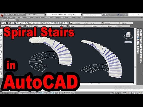 Spiral Stairs in AutoCAD - How to Draw Spiral Stairs 3d in AutoCAD