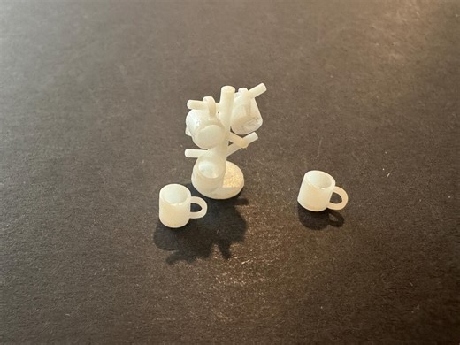 1:24 Scale Coffee Mug Tree W/ 6 Cups * Dollhouse Miniature * G Gauge * 3D Printed * Shopminidecorandmore * Diorama * Model Train *half Scale - Etsy
