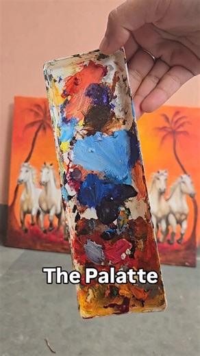 अनोखी । विरासत 🦚 on Instagram: "7 HORSES ACRYLIC PAINTING #art #artist #trend #reels #artwork #trending #instagram #reelkrofeelkro❤️reelitfeelit"