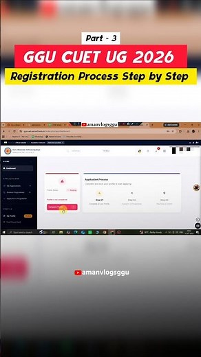 GGU Bilaspur CUET UG 2026 Registration | Complete Admission Process