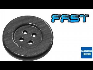 27- Fast version SolidWorks Tutorial: button -clothes - 3D drawing