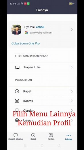 Cara Mengganti Nama Pada Aplikasi Zoom DiHP