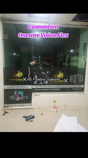 Customized Oneway Vision Flex Mobile X Azaan Height Sahiwal #customized #one #way #vision #flex