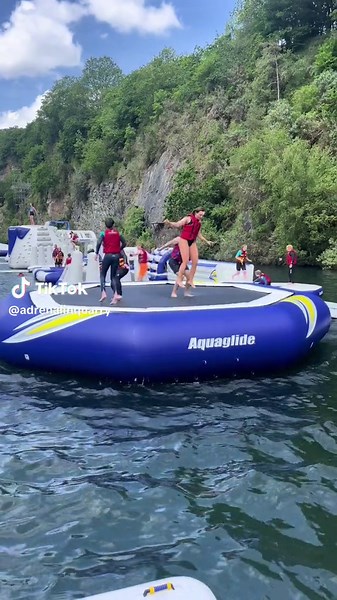 Wait for it 🫣🤣 #fyp #foryoupage #adrenalinquarry #quarry #adrenaline #aquapark #waterpark #aqua #adventure #cornwall #kernow #thingstodoincornwall #southwest #thingstodoinplymouth #plymouth #summer #summervibes #coasteering #giantswing #zipline #karting