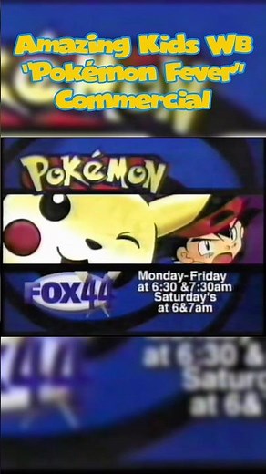 AMAZING WB KIDS “Pokémon Fever” Commercial From the Early 2000’s 💥