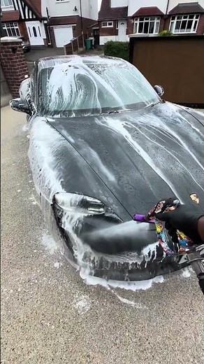Porsche Taycan Turbo S ASMR Snow Foam Rinse 🚿 | Satisfying Pressure Wash Cleaning
