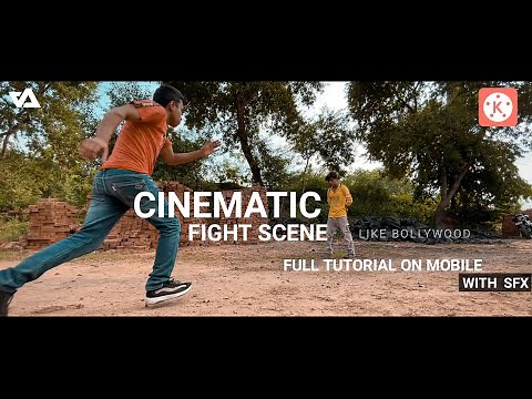 how to shoot and edit fight scene on mobile 🔥 kinemaster cinematic fight editing