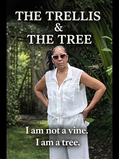 The trellis and the tree.